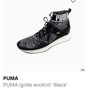 PUMA Ignite evoKnit Black Sneakers